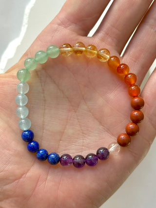 7 CHAKRA BRACELET (6MM) Bracelet The Crystal Avenues