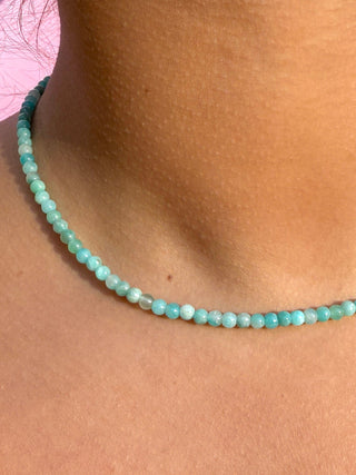 AMAZONITE CHOKER NECKLACE Necklace The Crystal Avenues