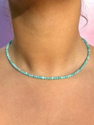 AMAZONITE CHOKER NECKLACE Necklace The Crystal Avenues