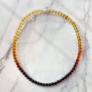 AMBER NECKLACE OMBRE - (DARK FRONT) Bracelet The Crystal Avenues