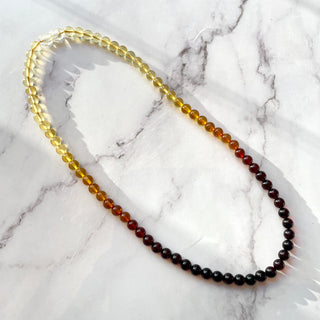 AMBER NECKLACE OMBRE - (DARK FRONT) Bracelet The Crystal Avenues