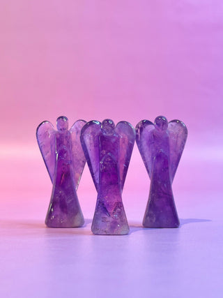 AMETHYST CRYSTAL ANGEL - HANDCARVED Raw Crystal The Crystal Avenues