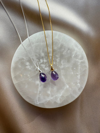AMETHYST CRYSTAL NECKLACE - 'NUGGET' PENDANT Necklace The Crystal Avenues