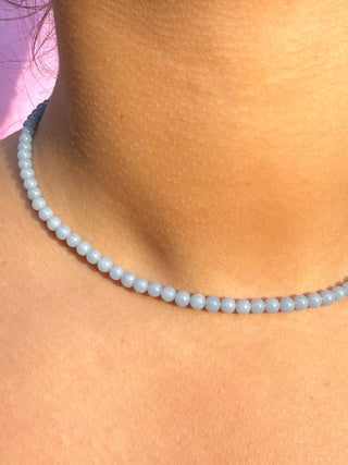 ANGELITE CHOKER NECKLACE Necklace The Crystal Avenues