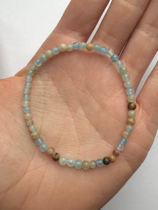 AQUATINE LEMURIAN BLUE ONYX BRACELET (4MM) Bracelet The Crystal Avenues