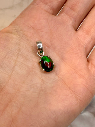BLACK ETHIOPIAN OPAL SILVER PENDANT (NO. 10) The Crystal Avenues
