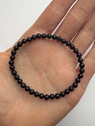 BLACK OBSIDIAN BRACELET (4MM) Bracelet The Crystal Avenues