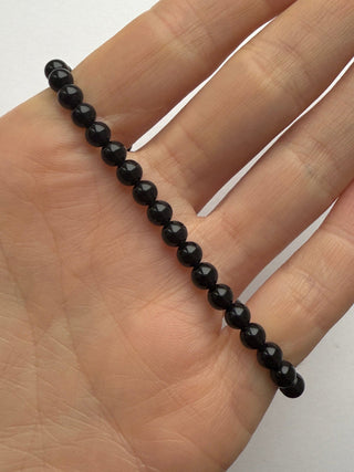 BLACK OBSIDIAN BRACELET (4MM) Bracelet The Crystal Avenues