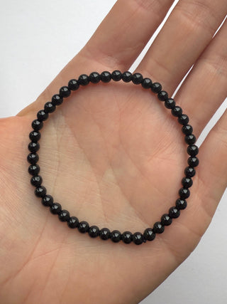 BLACK TOURMALINE BRACELET (4MM) Bracelet The Crystal Avenues