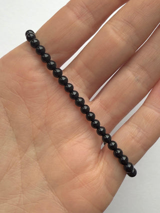 BLACK TOURMALINE BRACELET (4MM) Bracelet The Crystal Avenues