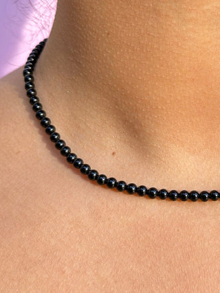BLACK TOURMALINE CHOKER NECKLACE Necklace The Crystal Avenues