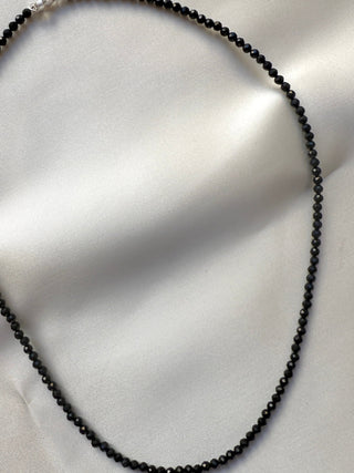 BLACK TOURMALINE FACET CHOKER NECKLACE Necklace The Crystal Avenues