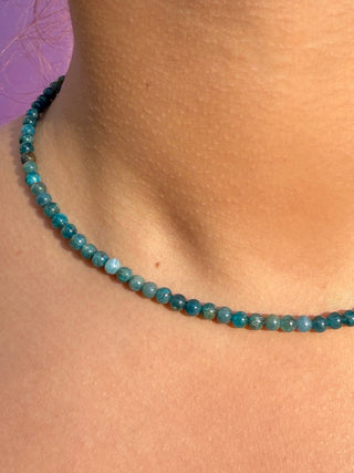 BLUE APATITE CHOKER NECKLACE Necklace The Crystal Avenues