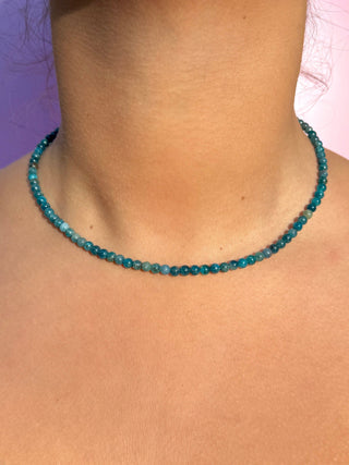 BLUE APATITE CHOKER NECKLACE Necklace The Crystal Avenues