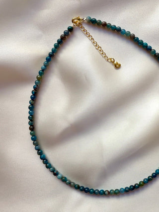 BLUE APATITE CHOKER NECKLACE Necklace The Crystal Avenues