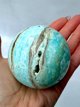 BLUE ARAGONITE SPHERE (1) sphere The Crystal Avenues