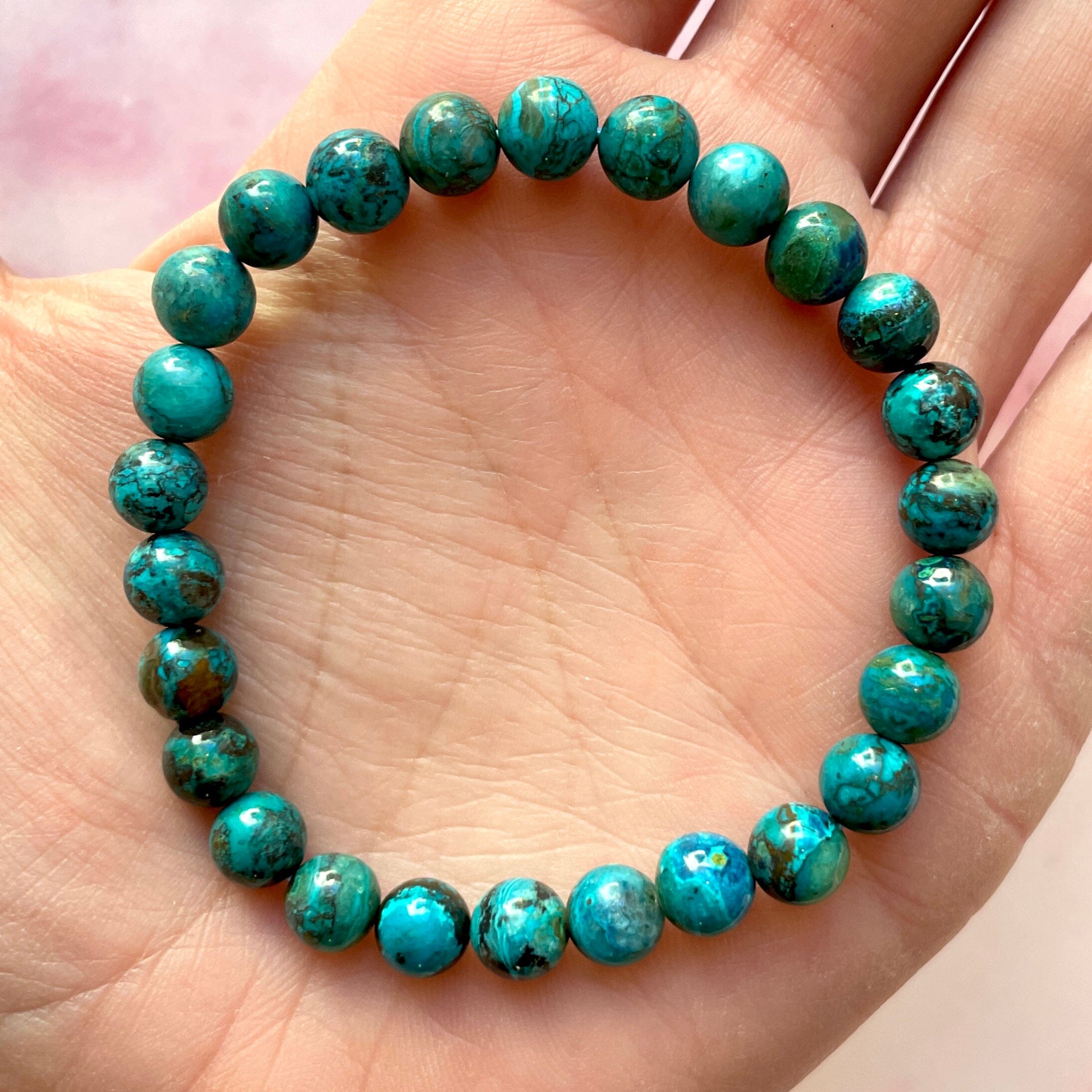 High quality Chrysocolla gemstone bracelet