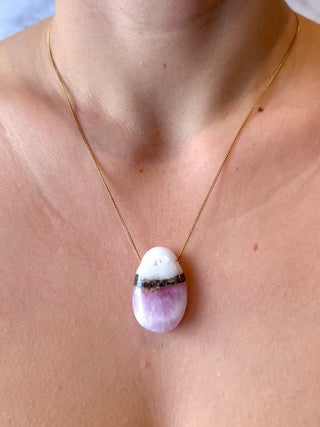 CRYSTAL NECKLACE - PINK ARAGONIT B-QUALITY Necklace The Crystal Avenues