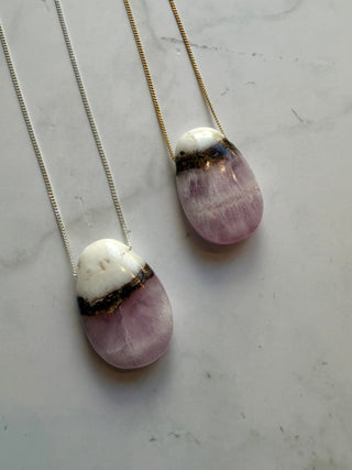 CRYSTAL NECKLACE - PINK ARAGONIT B-QUALITY Necklace The Crystal Avenues