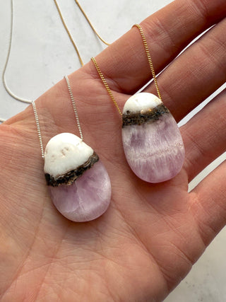 CRYSTAL NECKLACE - PINK ARAGONIT B-QUALITY Necklace The Crystal Avenues