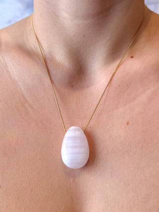 CRYSTAL NECKLACE - PINK MANGANO CALCITE Necklace The Crystal Avenues