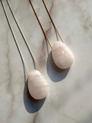 CRYSTAL NECKLACE - PINK MANGANO CALCITE Necklace The Crystal Avenues