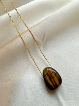 CRYSTAL NECKLACE - TIGER'S EYE Necklace The Crystal Avenues