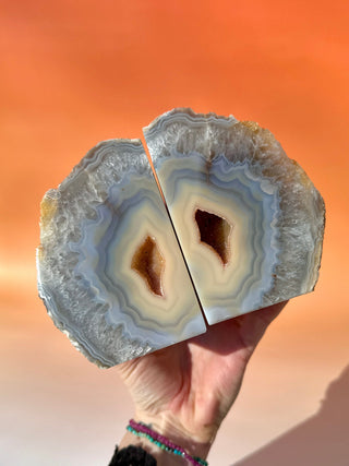 DRUZY AGATE BOOKENDS (3) The Crystal Avenues