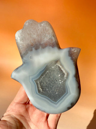DRUZY AGATE HAMSA - EXCLUSIVE QUALITY (1) The Crystal Avenues