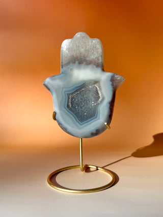 DRUZY AGATE HAMSA - EXCLUSIVE QUALITY (1) The Crystal Avenues