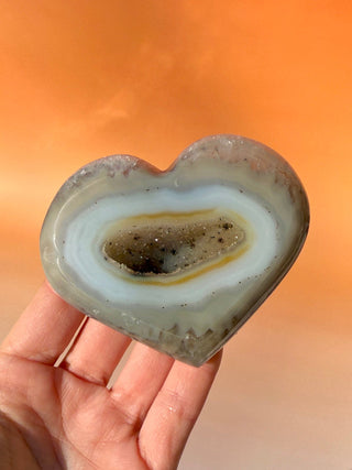 DRUZY AGATE HEART - EXCLUSIVE QUALITY (10) The Crystal Avenues