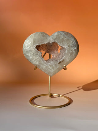 DRUZY AGATE HEART - EXCLUSIVE QUALITY (2) The Crystal Avenues