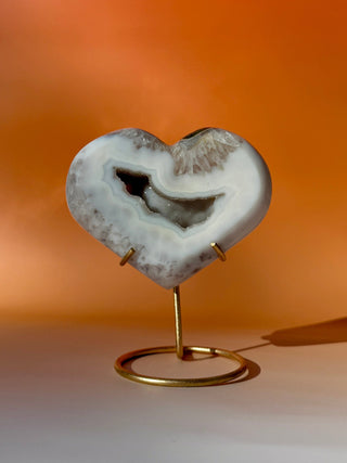 DRUZY AGATE HEART - EXCLUSIVE QUALITY (7) The Crystal Avenues