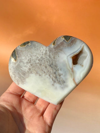 DRUZY AGATE HEART - EXCLUSIVE QUALITY (7) The Crystal Avenues