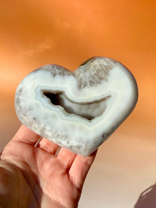DRUZY AGATE HEART - EXCLUSIVE QUALITY (7) The Crystal Avenues