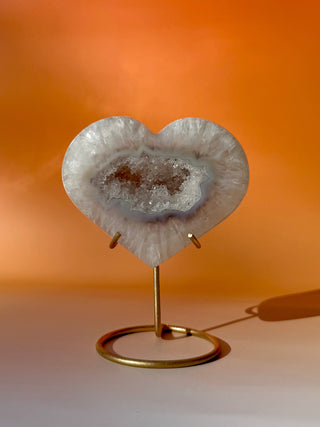 DRUZY AGATE HEART - EXCLUSIVE QUALITY (8) The Crystal Avenues