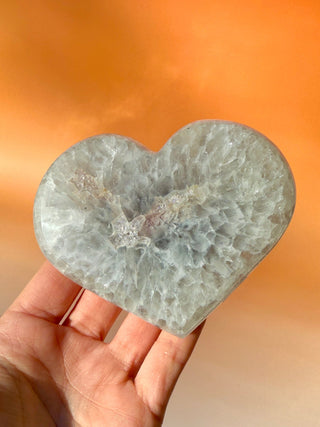 DRUZY AGATE HEART - EXCLUSIVE QUALITY (8) The Crystal Avenues