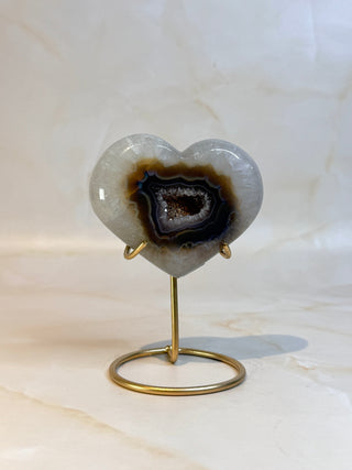 DRUZY AGATE HEART - EXCLUSIVE QUALITY (D) The Crystal Avenues