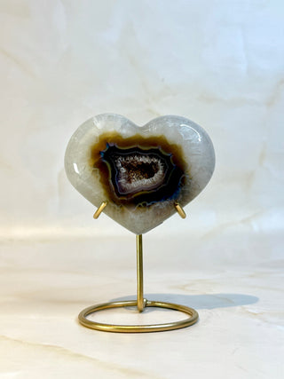 DRUZY AGATE HEART - EXCLUSIVE QUALITY (D) The Crystal Avenues