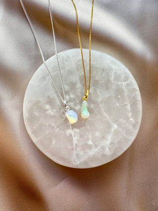 ETHIOPIAN OPAL CRYSTAL NECKLACE - 'NUGGET' PENDANT Necklace The Crystal Avenues
