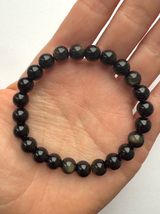 GOLDEN OBSIDIAN BRACELET (8MM) Bracelet The Crystal Avenues