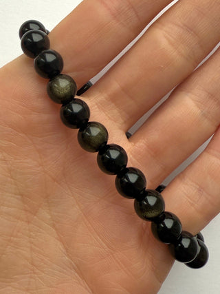 GOLDEN OBSIDIAN BRACELET (8MM) Bracelet The Crystal Avenues