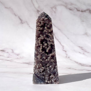 GRAPE AGATE TOWER - HAND CARVED (4) The Crystal Avenues