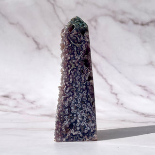 GRAPE AGATE TOWER - HAND CARVED (4) The Crystal Avenues