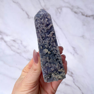 GRAPE AGATE TOWER - HAND CARVED (7) The Crystal Avenues