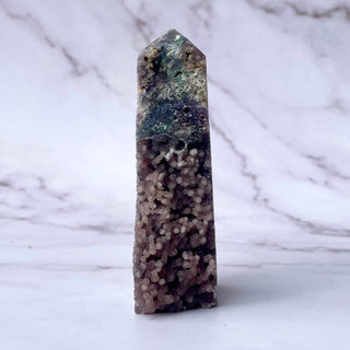 GRAPE AGATE TOWER - HAND CARVED (8) The Crystal Avenues