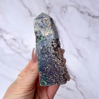 GRAPE AGATE TOWER - HAND CARVED (8) The Crystal Avenues