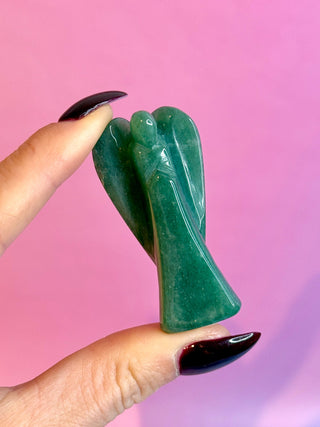 GREEN AVENTURINE CRYSTAL ANGEL - HANDCARVED Raw Crystal The Crystal Avenues