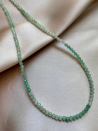 GREEN AVENTURINE FACET CHOKER NECKLACE Necklace The Crystal Avenues
