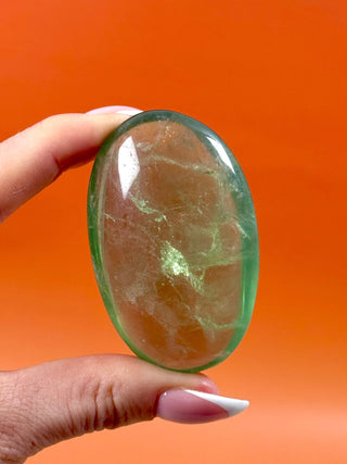 GREEN FLUORITE PALM STONE (2) The Crystal Avenues
